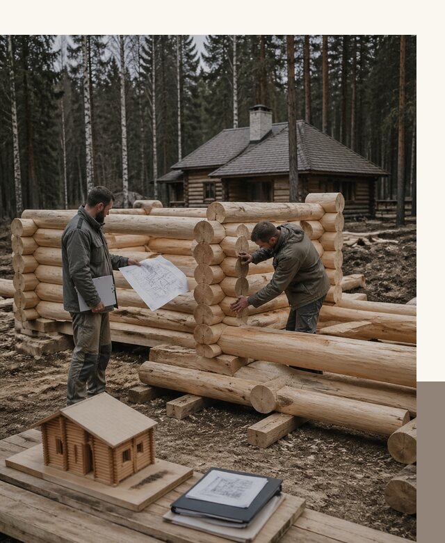 Проектирование и строительство домов из бревна в Электростали